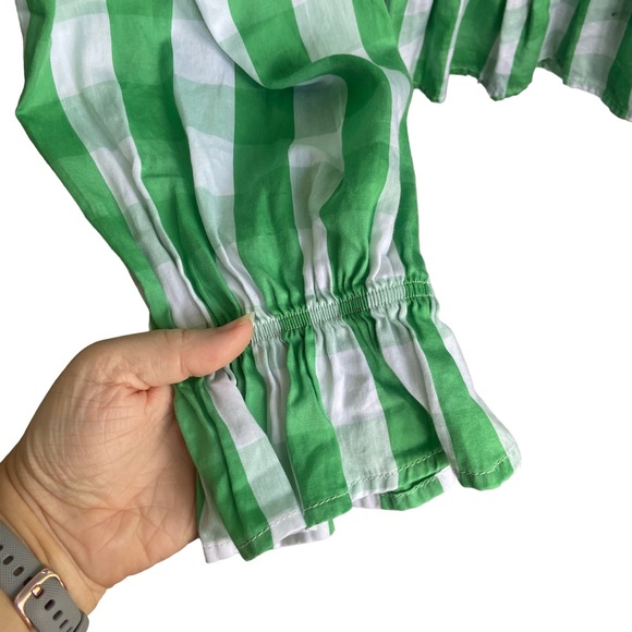 Who What Wear Smocked Peplum Puff Sleeve Top Large - Picture 5 of 10